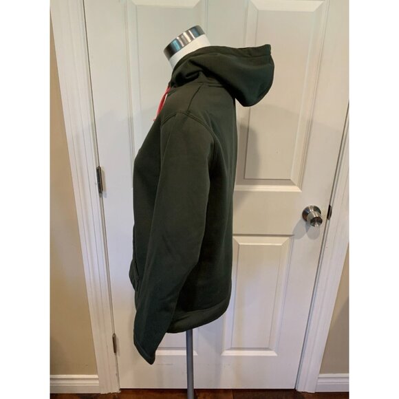 Under Armour Dark Green Camo Logo Semi-Fitted Hooded Sweatshirt, Size Large - Picture 4 of 6